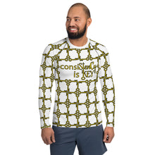 Load image into Gallery viewer, Men's Rash Guard "consiStenCy is KEY with KEY Cluster"