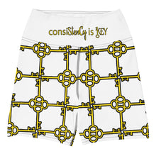 Load image into Gallery viewer, Yoga Shorts "KEY Cluster with consiStenCy is KEY"