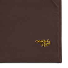 Load image into Gallery viewer, Premium Sherpa Blanket "consiStenCy is KEY (Embroidered)"