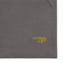 Load image into Gallery viewer, Premium Sherpa Blanket "consiStenCy is KEY (Embroidered)"