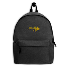 Load image into Gallery viewer, Backpack "conisStenCy is KEY (Embroidered)"