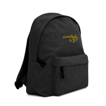 Load image into Gallery viewer, Backpack "conisStenCy is KEY (Embroidered)"