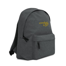 Load image into Gallery viewer, Backpack "conisStenCy is KEY (Embroidered)"