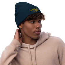 Load image into Gallery viewer, Unisex "consiStenCy is KEY (Embroidered)" Recycled cuffed beanie