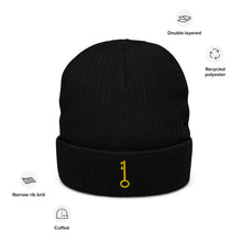 Load image into Gallery viewer, "Single KEY (Embroidered)" Ribbed knit beanie
