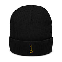Load image into Gallery viewer, "Single KEY (Embroidered)" Ribbed knit beanie