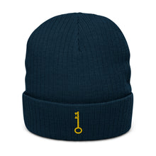 Load image into Gallery viewer, "Single KEY (Embroidered)" Ribbed knit beanie