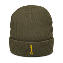 Load image into Gallery viewer, "Single KEY (Embroidered)" Ribbed knit beanie