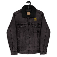 Load image into Gallery viewer, Unisex denim sherpa jacket "StenCy KEY (Embroidered)"