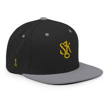 Load image into Gallery viewer, &quot;SK with single key on sides&quot; Snapback Hat
