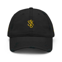 Load image into Gallery viewer, &quot;SK with single key on sides&quot; Distressed Dad Hat
