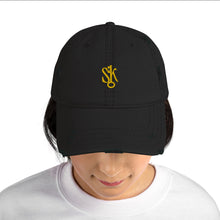 Load image into Gallery viewer, &quot;SK with single key on sides&quot; Distressed Dad Hat
