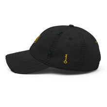 Load image into Gallery viewer, &quot;SK with single key on sides&quot; Distressed Dad Hat
