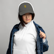 Load image into Gallery viewer, &quot;SK with single key on sides&quot; Distressed Dad Hat
