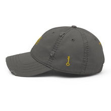 Load image into Gallery viewer, &quot;SK with single key on sides&quot; Distressed Dad Hat
