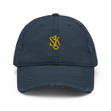 Load image into Gallery viewer, &quot;SK with single key on sides&quot; Distressed Dad Hat
