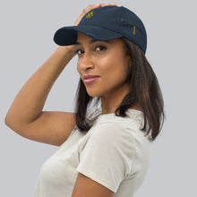 Load image into Gallery viewer, &quot;SK with single key on sides&quot; Distressed Dad Hat
