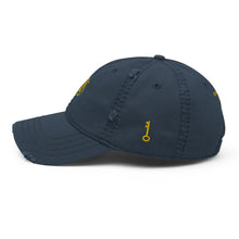 Load image into Gallery viewer, &quot;SK with single key on sides&quot; Distressed Dad Hat
