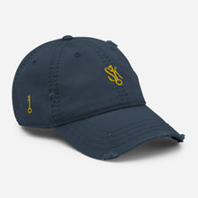 Load image into Gallery viewer, &quot;SK with single key on sides&quot; Distressed Dad Hat
