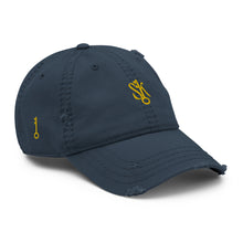 Load image into Gallery viewer, &quot;SK with single key on sides&quot; Distressed Dad Hat
