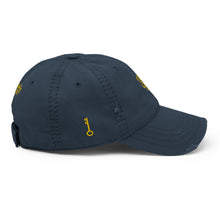 Load image into Gallery viewer, &quot;SK with single key on sides&quot; Distressed Dad Hat
