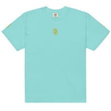 Load image into Gallery viewer, &quot;SK with single KEY on sleeves&quot; Unisex garment-dyed heavyweight t-shirt
