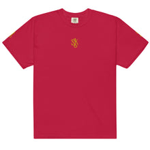 Load image into Gallery viewer, &quot;SK with single KEY on sleeves&quot; Unisex garment-dyed heavyweight t-shirt
