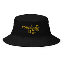 Load image into Gallery viewer, Bucket Hat &quot;consiStenCy is KEY (Embroidered)&quot; BIG font
