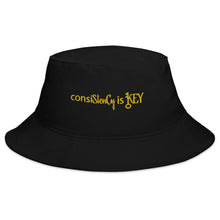 Load image into Gallery viewer, Bucket Hat &quot;consiStenCy is KEY (Embroidered)&quot; (Long ways)

