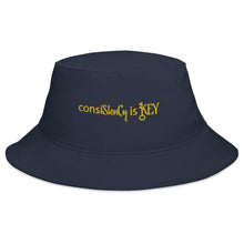 Load image into Gallery viewer, Bucket Hat &quot;consiStenCy is KEY (Embroidered)&quot; (Long ways)
