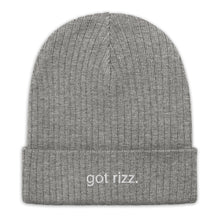 Load image into Gallery viewer, &quot;got rizz.&quot; Ribbed knit beanie
